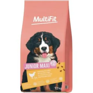 MultiFit Tockenfutter Hund Junior, Maxi, mit Geflügel & Reis 2x12 kg