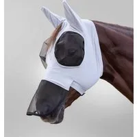Waldhausen Fliegenmaske Puck mit Nasenschutz, silbergrau - Warmblut
