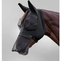 Waldhausen Fliegenmaske Puck mit Nasenschutz, schwarz - Pony