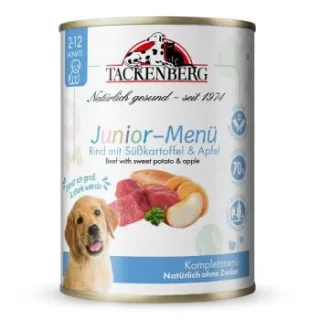 Tackenberg Nassfutter Hund, Welpenmenü, Rind mit Süßkartoffel 6x400 g