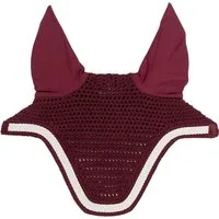Kentucky Horsewear Fliegenhaube 'Wellington Plaited Cord Soundless', Full - bordeaux
