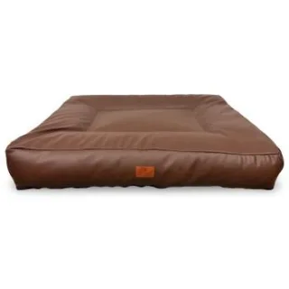 Petliving orthopädisches Hundebett Anna XXL aus Kunstleder 120 x 100 cm braun