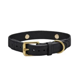 Barkalot Hundehalsband Veganes Leder schwarz XL