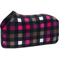 ESKADRON Abschwitzdecke FLEECE STAMP, blau-weiß-graubraun-lipstick - XXL