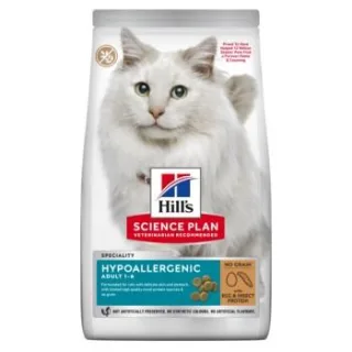 Hill's Science Plan Trockenfutter Katze, Adult, Hypoallergenic, mit Ei und Insektenprotein 2x7 kg