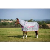 Bucas Fliegendecke Buzz-Off & Neck, blue/blossom - 155 cm