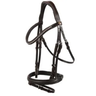 Hans Melzer Horse Equipment Hans Melzer Trense Calgary englisches Reithalfter braun/silber WB (Warmblut)