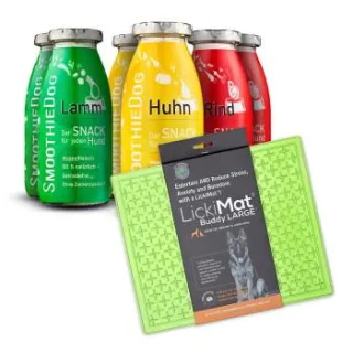 SmoothieDog Klassik + Lickimat Grün 6x250 g