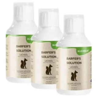 Lyra Pet Lecker.Pet Barfer's Solution 100 % Lachsöl für Hunde & Katzen 1,5 l