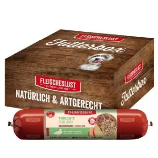 Fleischeslust Nassfutter Hund Wurst Pure Ente 6x800 g