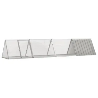 VidaXL Kaninchenkäfig Stahl Verzinkt Hasenstall Kaninchenstall 4,035 m, 80,5 cm, 71 cm