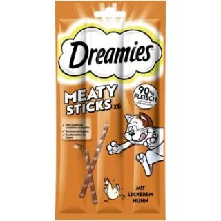 Dreamies Meaty Sticks Snack Adult Huhn 14x30 g