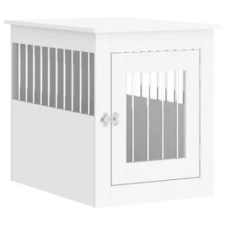VidaXL Hundekäfig im Möbel-Stil weiß 75 cm, 55 cm, 65 cm