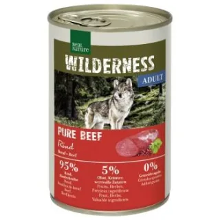 REAL NATURE WILDERNESS Nassfutter Hund, Adult, Pure Beef, Rind 24x400 g