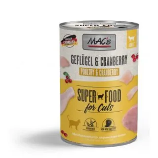MAC's Nassfutter Katze Adult Geflügel und Cranberry 24x400 g