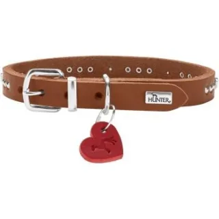 Dog Sport HUNTER Hundehalsband aalborg hearts cognac XS