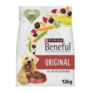 Beneful Purina Original Trockenfutter Hund, Adult, Rind & Gartengemüse 12 kg