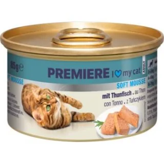 PREMIERE Soft Mousse Nassfutter Katze Adult Thunfisch 72x85 g