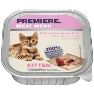 PREMIERE Meat Menu Nassfutter Kitten Fleischkomposition 64x100 g