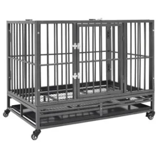 VidaXL Hundekäfig mit Rollen aus Stahl 1,02 m, 72 cm, 85 cm