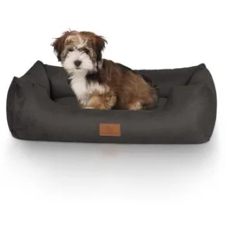 Knuffelwuff Hundebett Dreamline aus Velours schwarz M-L