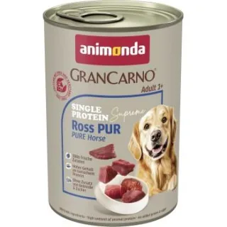 animonda GranCarno Single Protein Supreme Nassfutter Hund Adult, Ross pur 24x400 g