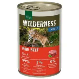 REAL NATURE WILDERNESS Nassfutter Katze, Adult, Pure Beef, Rind 24x400 g