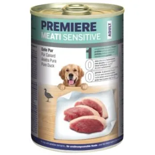 PREMIERE Meati Sensitive Pur Nassfutter Hund, Adult, Ente pur 24x400 g