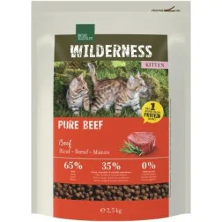 REAL NATURE WILDERNESS Trockenfutter Katze Kitten Pure Beef 2x2,5 kg