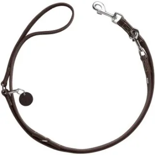 Hunter Verstellbare Führleine Aalborg dunkelbraun 1,3 cm, 2 m