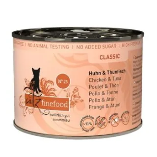 Catz finefood Nassfutter Katze Classic Adult No. 25 Huhn und Thunfisch 12x200 g