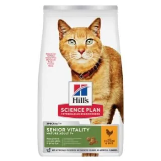 Hill's Science Plan Trockenfutter Katze, Mature Adult, Senior Vitality, mit Huhn 1,5 kg