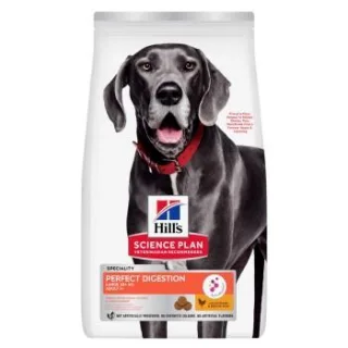 Hill's Science Plan Trockenfutter Hund, Perfect Digestion, Large Breed Adult, mit Huhn und braunem Reis 2x14 kg