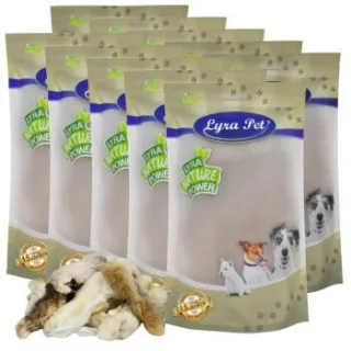 Lyra Pet Kaninchenpfoten mit Fell 10 kg