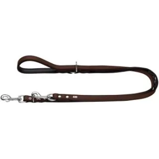 Hunter verstellbare Hundeführleine basic braun 1,8 cm