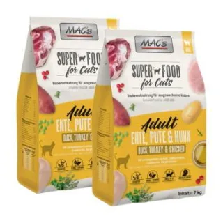 MAC's Cat Adult Trockenfutter Ente, Pute & Huhn 2x7 kg