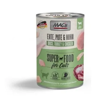 MAC's Nassfutter Katze Adult Ente, Pute und Huhn 24x400 g
