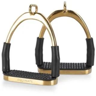 Equinate Sicherheitssteigbügel Charles gold 10 cm