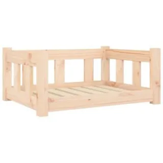 VidaXL Hundebett Massivholz Kiefer natur / beige 50,5 cm, 28 cm, 65,5 cm