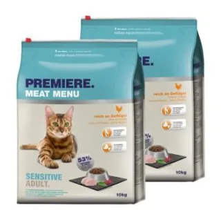 PREMIERE Sensitive Trockenfutter Katze Adult Geflügel 2x10 kg