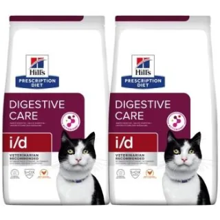 Hill's Prescription Diet i/d Trockenfutter für Katzen mit Huhn, Adult, zur Unterstützung der Verdauung 2x8 kg