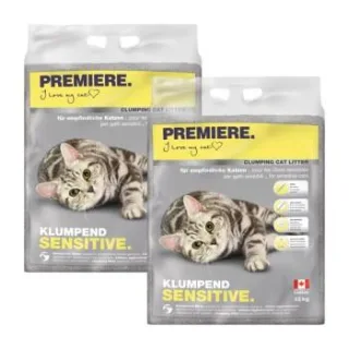 PREMIERE Sensitive Klumpstreu Katze 2x12 kg