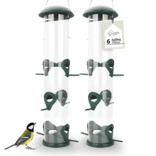WILDLIFE HOME Vogelfuttersäule für Körnerfutter - 2er Set