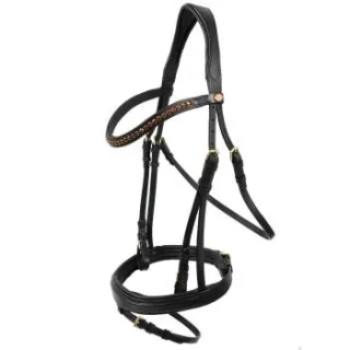 Hans Melzer Horse Equipment Hans Melzer Trense Hannover schwarz/messing Pony
