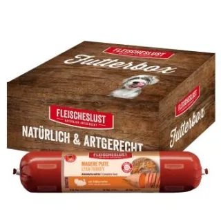Fleischeslust Nassfutter Hund Wurst Magere Pute 6x800 g