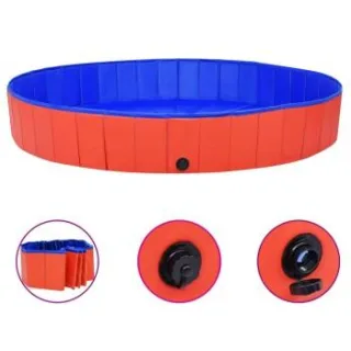VidaXL Hunde-Pool rot 2 m, 30 cm