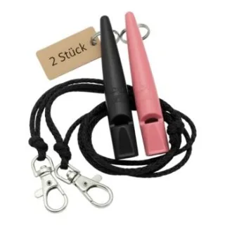 ACME 210.5 Doppelpack Hundepfeife mit Pfeifenband himbeere