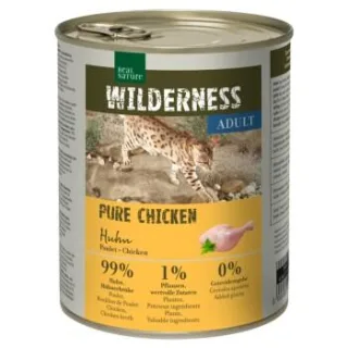 REAL NATURE WILDERNESS Nassfutter Katze, Adult Pure Chicken 24x800 g