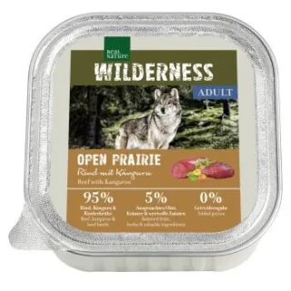 REAL NATURE WILDERNESS Nassfutter Hund, Adult, Open Prairie, Rind mit Känguru 64x100 g