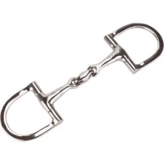 Equinate D-Ring Trense Edelstahl 16mm doppelt gebrochen 1,6 cm 12,5 cm